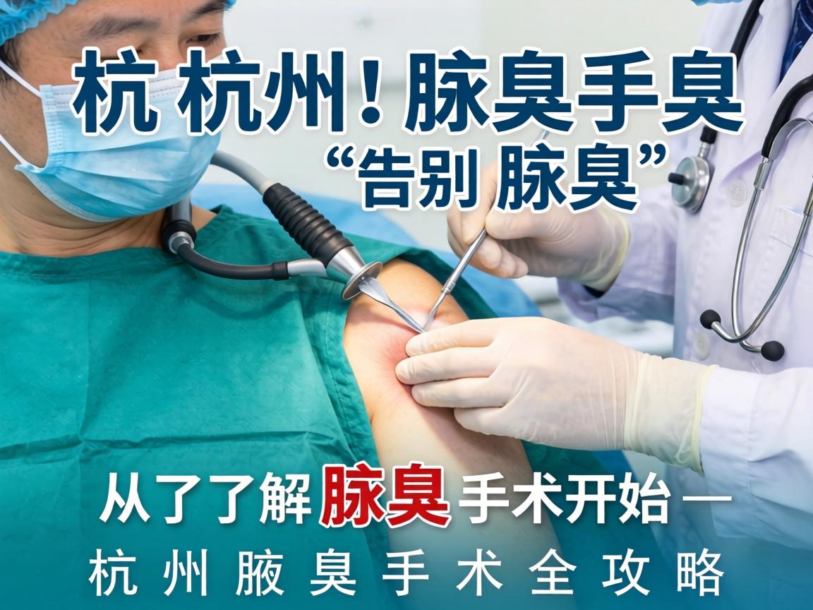 杭州腋臭手术，告别腋臭，从了解腋臭手术开始—杭州腋臭手术全攻略