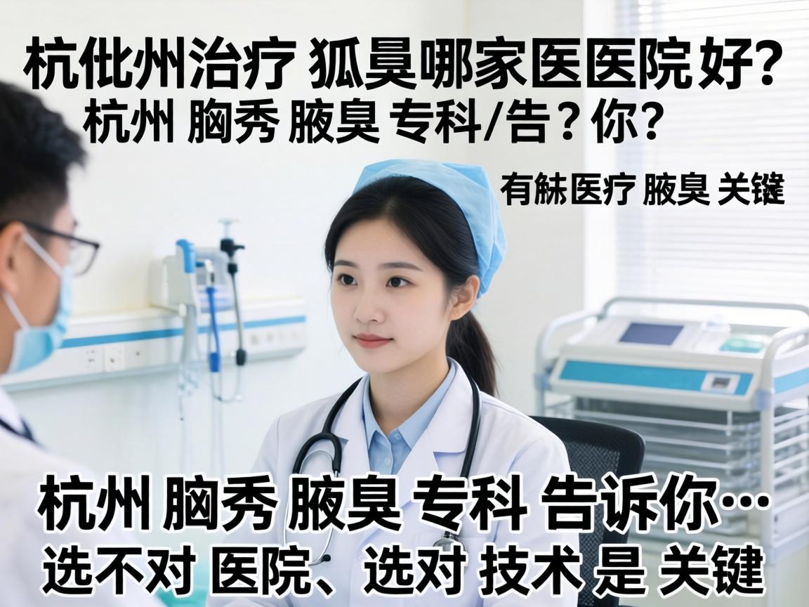 杭州治疗狐臭哪家医院好？杭州腋秀腋臭专科告诉你，选对医院、选对技术是关键