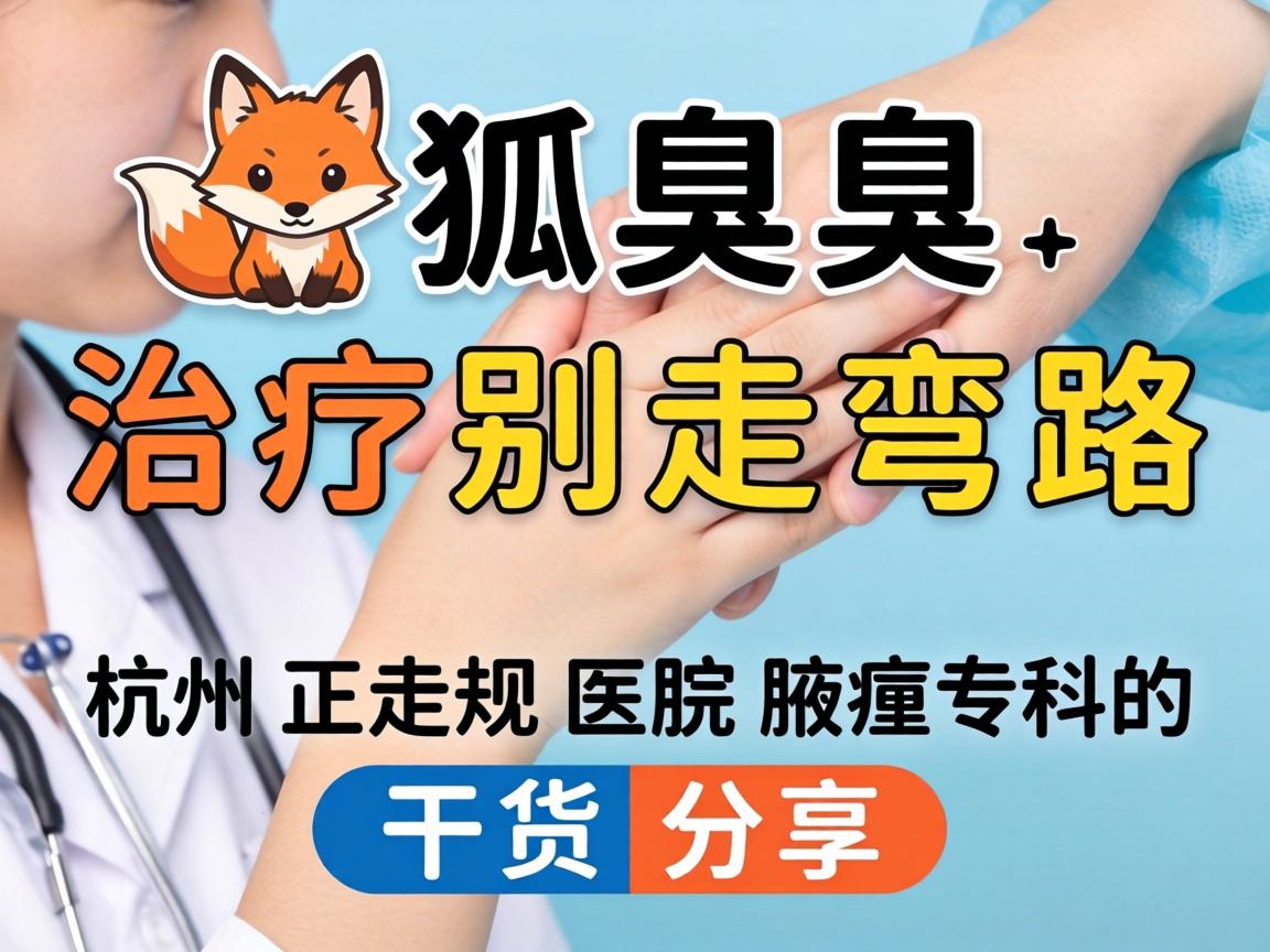 狐臭治疗别走弯路，杭州正规医院腋臭专科的干货分享