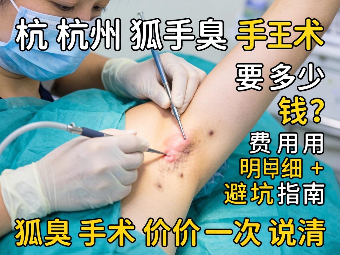 杭州狐臭手术要多少钱？费用明细+避坑指南，狐臭手术价格一次说清