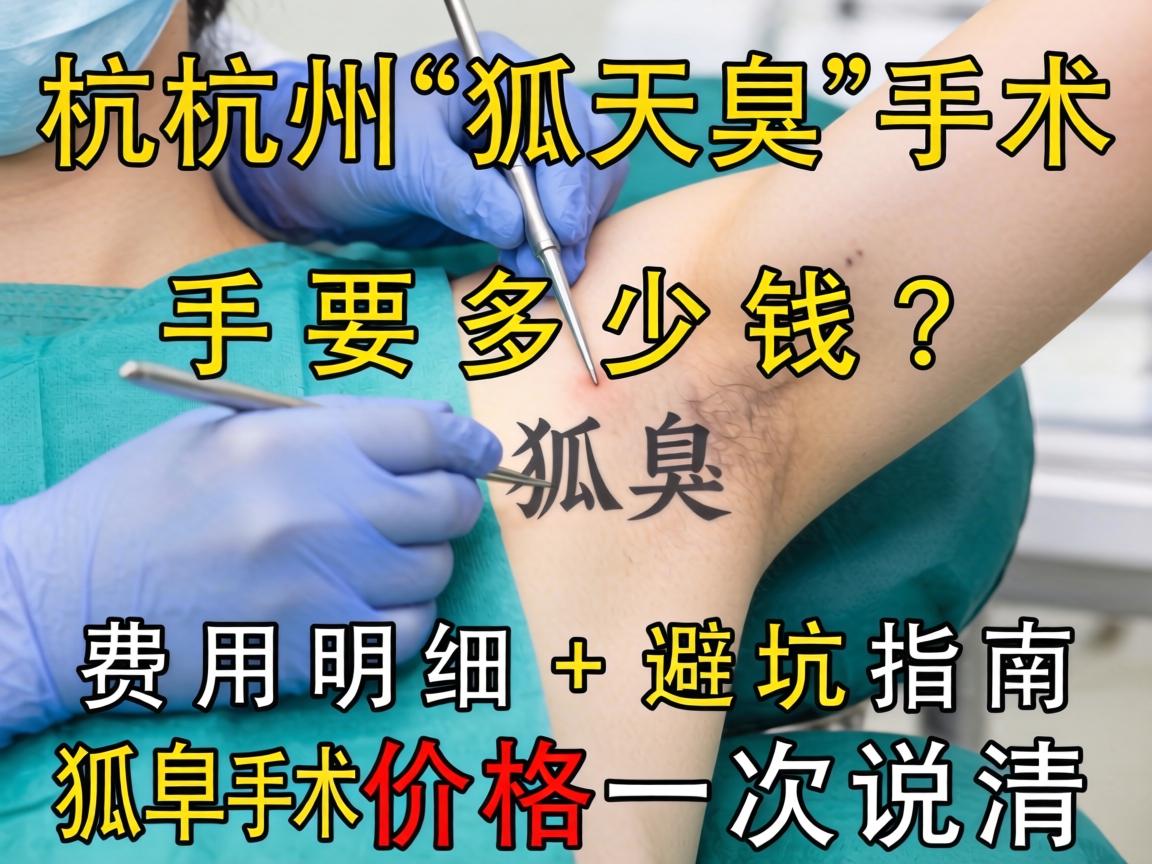 杭州狐臭手术要多少钱？费用明细+避坑指南，狐臭手术价格一次说清