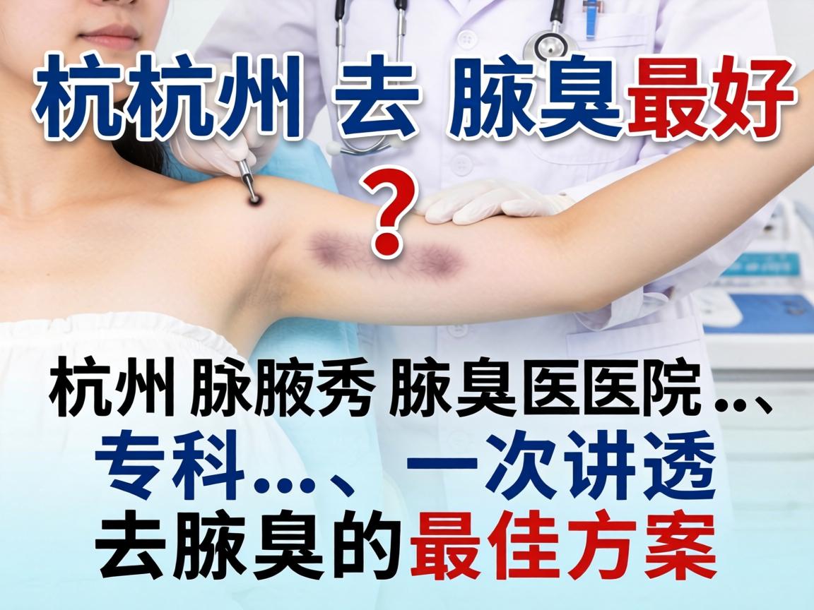 杭州去腋臭最好医院？杭州腋秀腋臭专科，一次讲透去腋臭的最佳方案