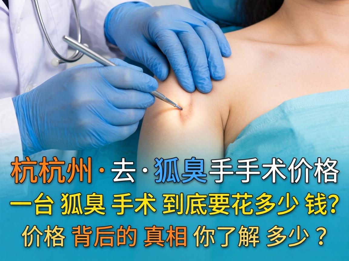 杭州去狐臭手术价格，一台狐臭手术到底要花多少钱？价格背后的真相你了解多少？