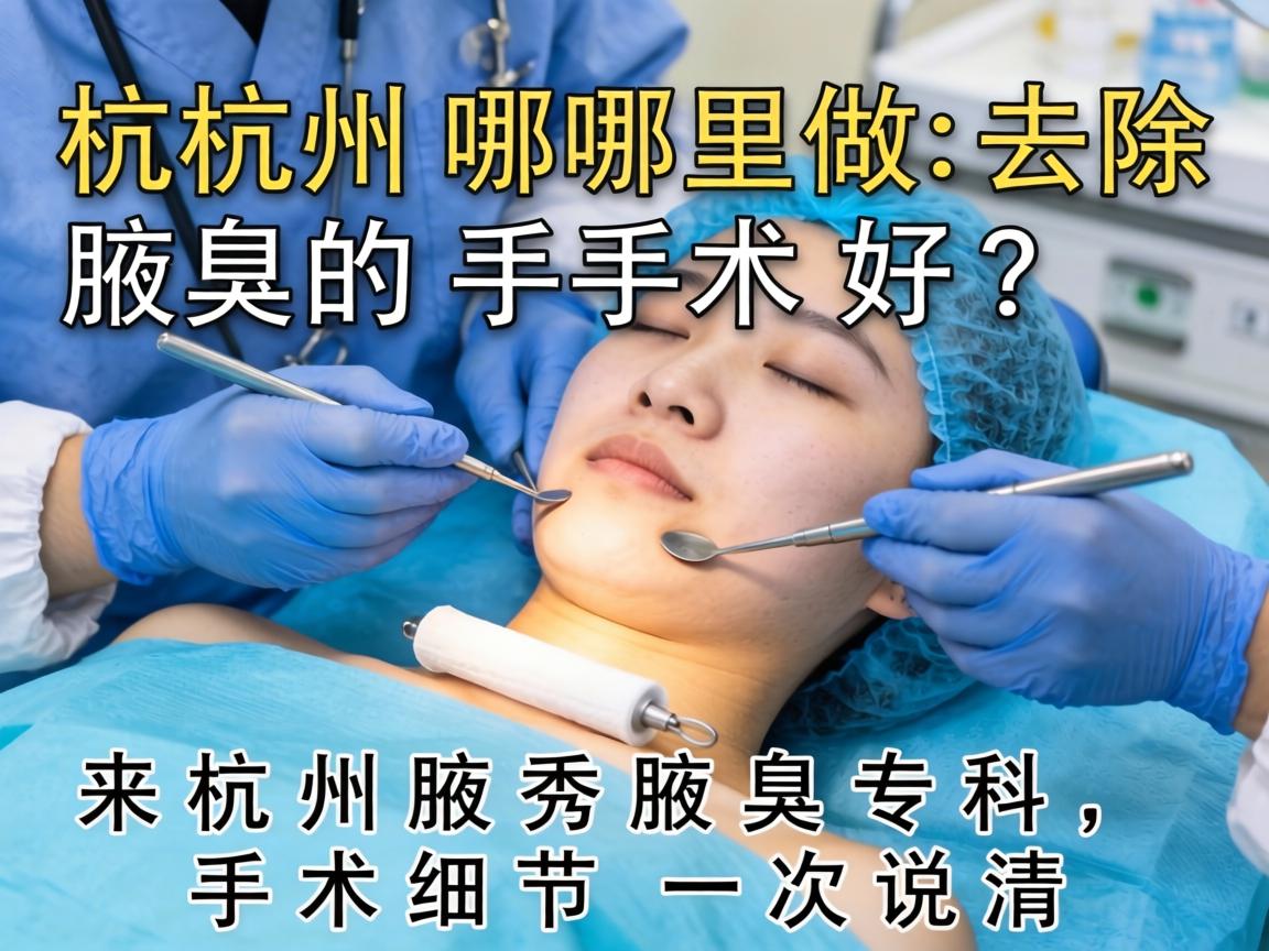 杭州哪里做去除腋臭的手术好？来杭州腋秀腋臭专科，手术细节一次说清