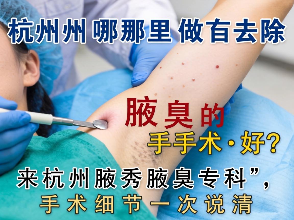 杭州哪里做去除腋臭的手术好？来杭州腋秀腋臭专科，手术细节一次说清