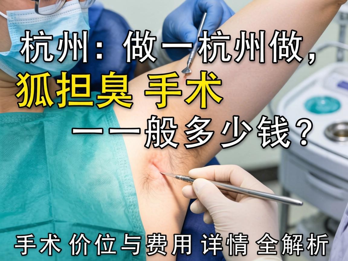 杭州做狐臭手术一般多少钱？手术价位与费用详情全解析