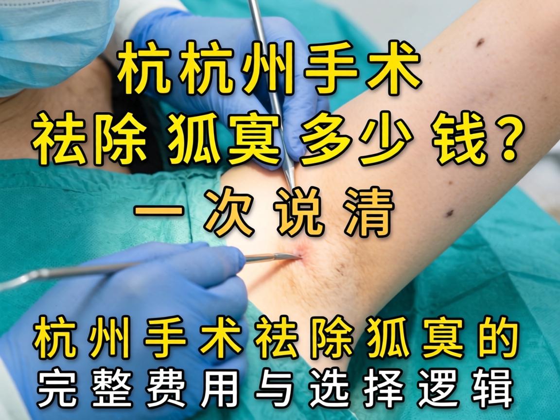 杭州手术祛除狐臭多少钱？一次说清杭州手术祛除狐臭的完整费用与选择逻辑