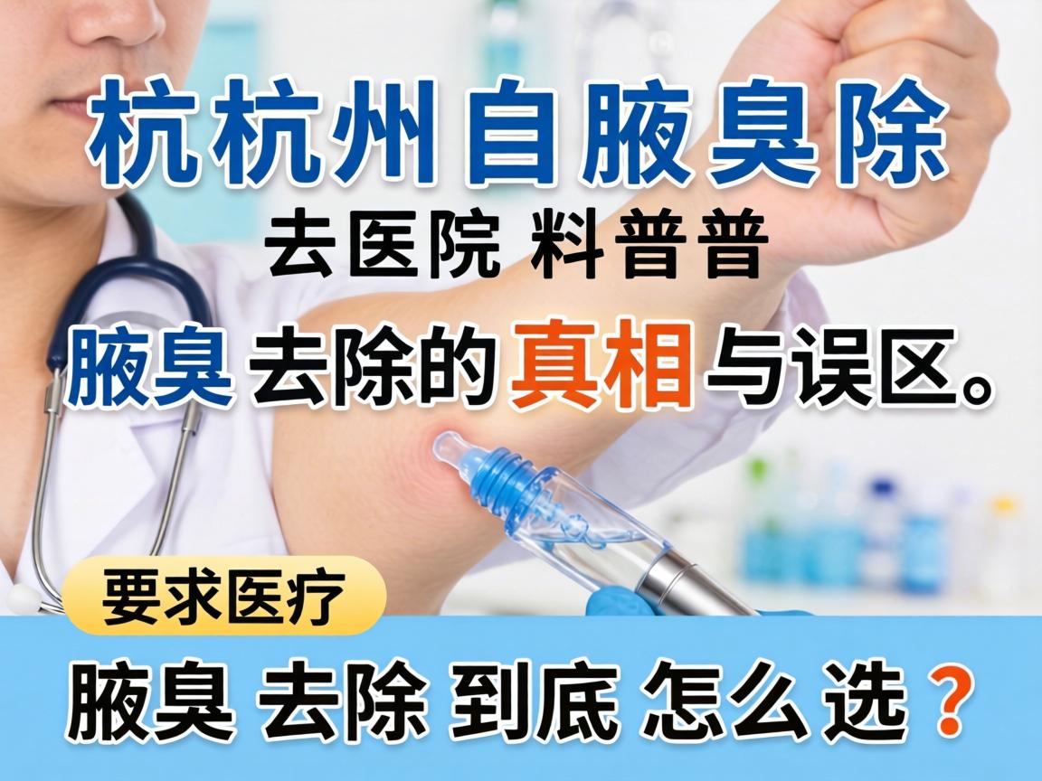 杭州腋臭去除医院科普，腋臭去除的真相与误区，腋臭去除到底怎么选？