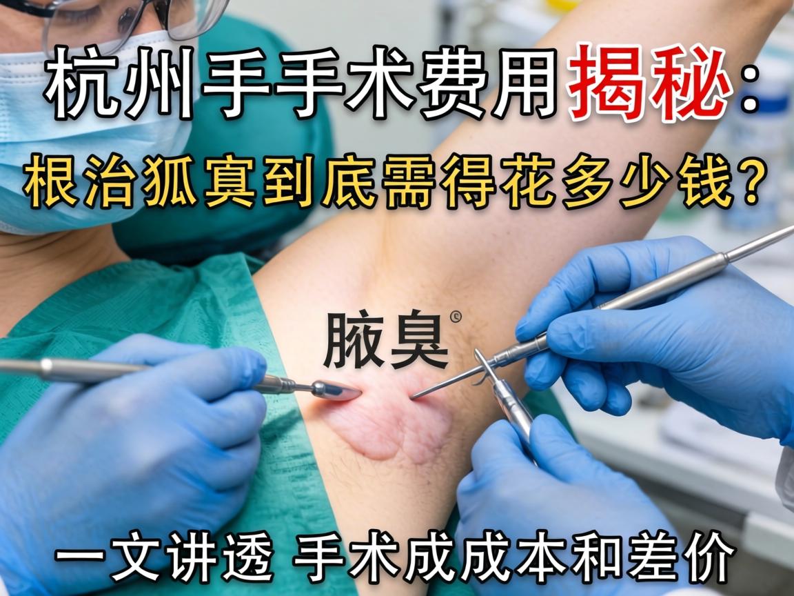 杭州腋臭手术费用揭秘，根治狐臭到底需要花多少钱？一文讲透手术成本和差价