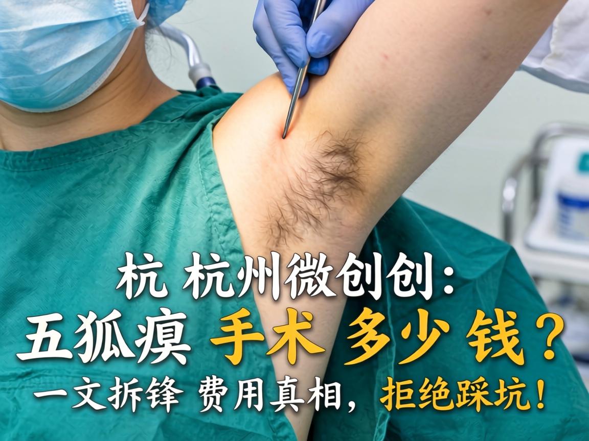 杭州微创狐臭手术多少钱？一文拆解费用真相，拒绝踩坑！