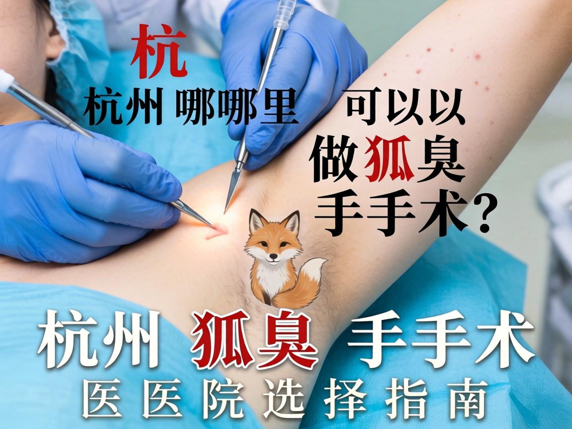 杭州哪里可以做狐臭手术？杭州狐臭手术医院选择指南