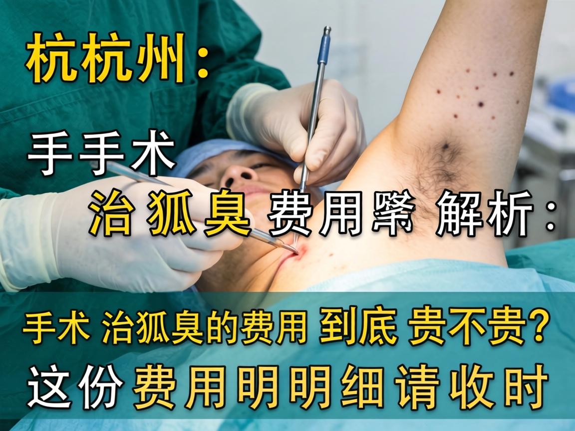 杭州手术治狐臭费用解析，手术治狐臭的费用到底贵不贵？这份费用明细请收好