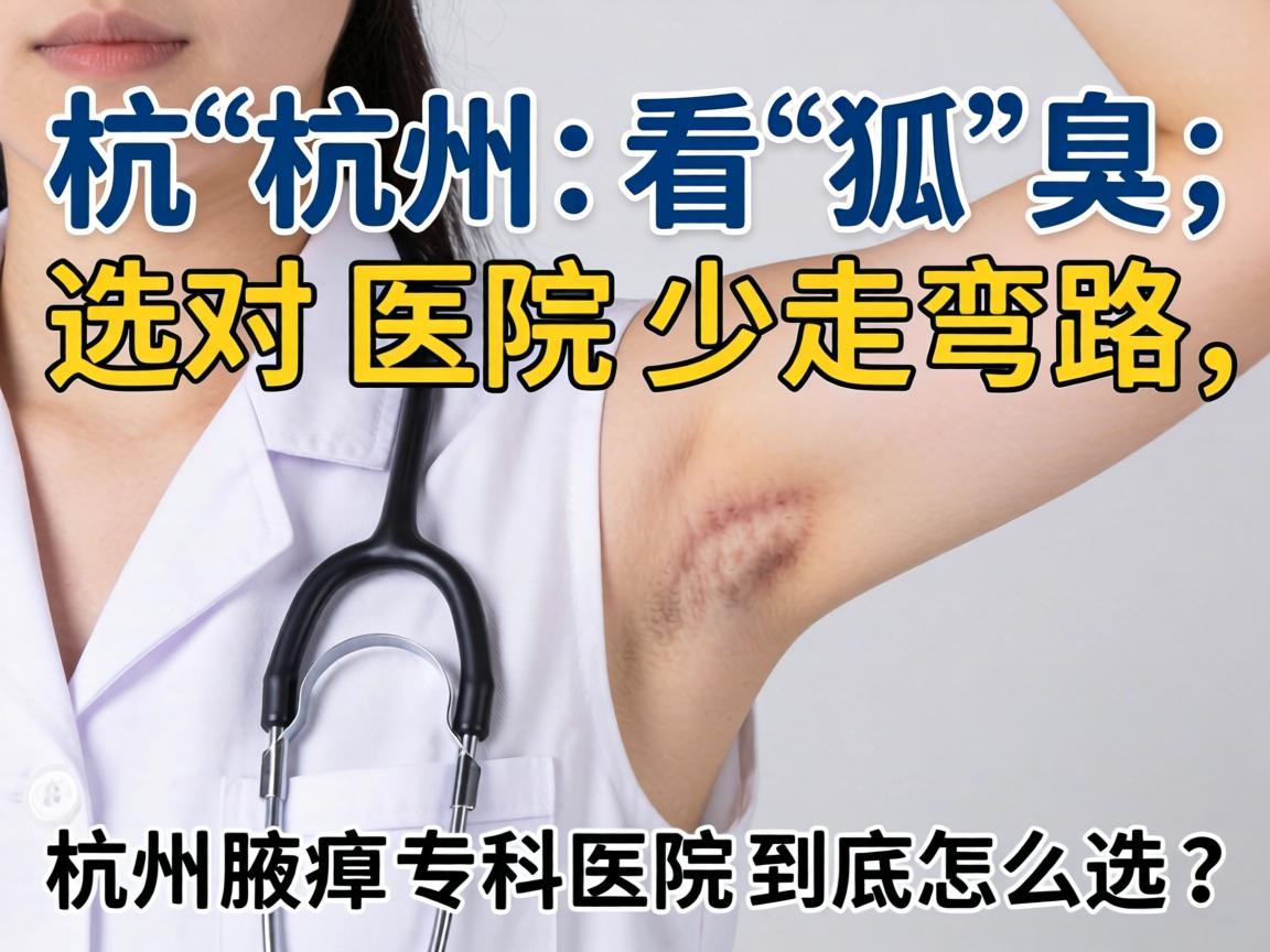 杭州看狐臭，选对医院少走弯路，杭州腋臭专科医院到底怎么选？