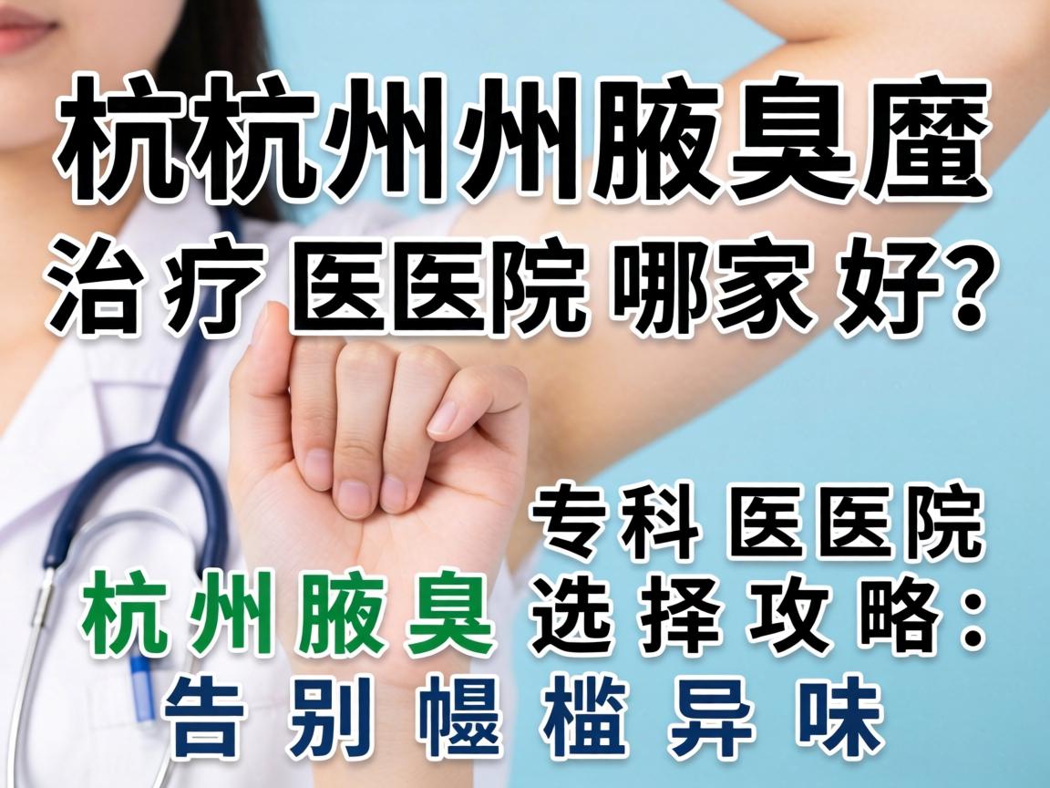 杭州腋臭治疗医院哪家好？杭州腋臭专科医院选择攻略，告别尴尬异味