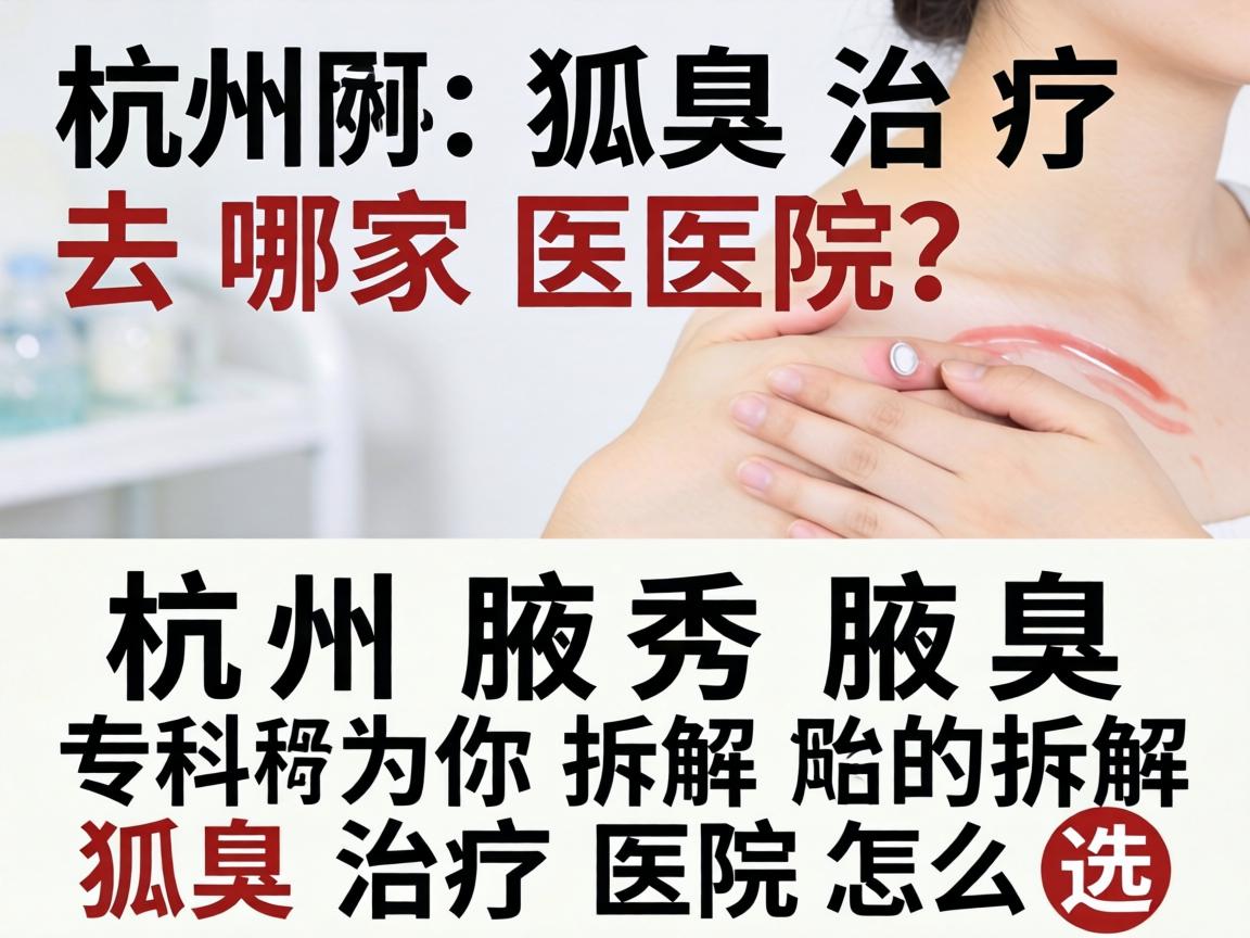 杭州狐臭治疗去哪家医院？杭州腋秀腋臭专科为你拆解狐臭治疗医院怎么选