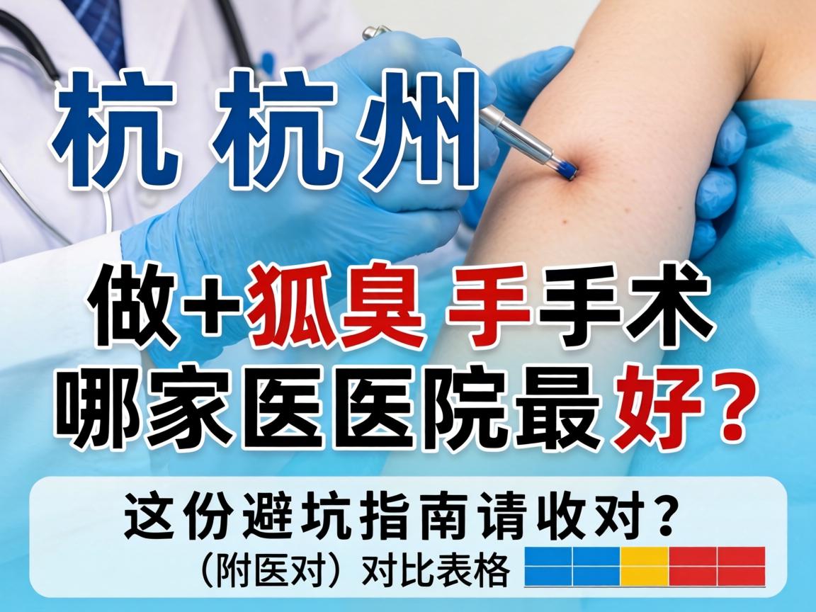 杭州做狐臭手术哪家医院最好？这份避坑指南请收好（附对比表格）