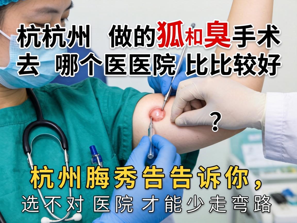 杭州做狐臭手术去哪个医院比较好？杭州腋秀告诉你，选对医院才能少走弯路