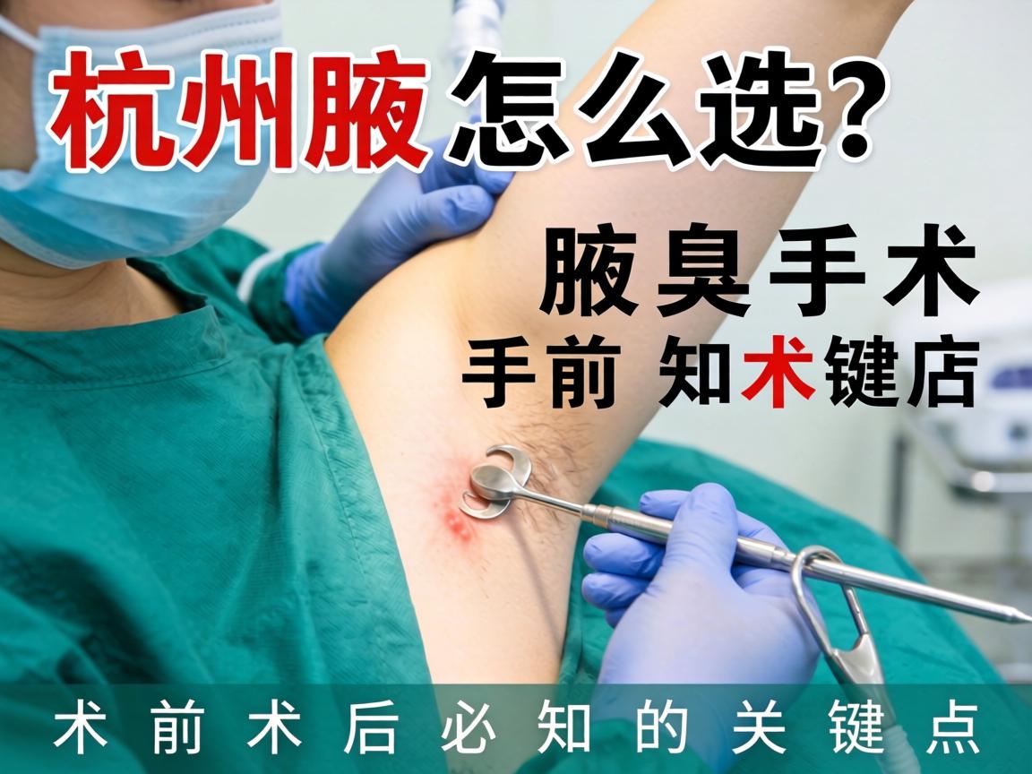 杭州腋臭手术怎么选？腋臭手术术前术后必知的关键点
