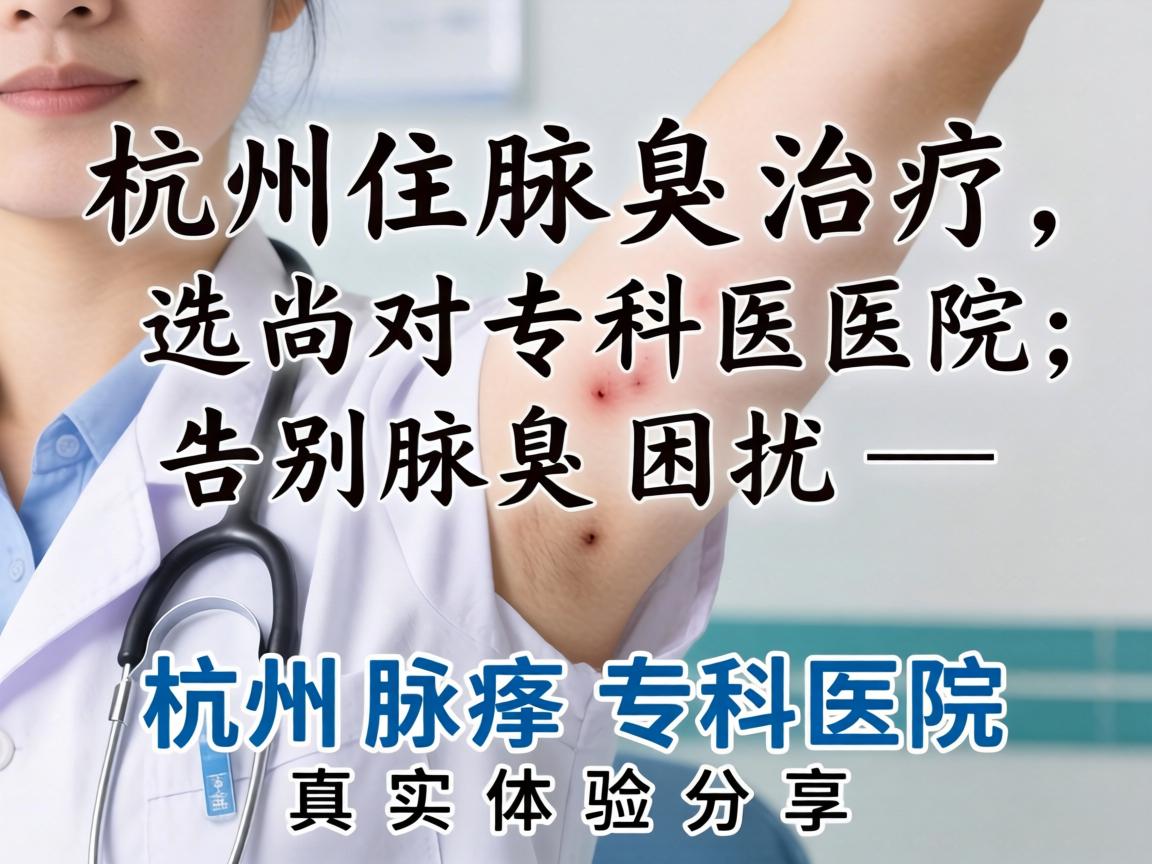 杭州腋臭治疗，选对专科医院，告别腋臭困扰—杭州腋臭专科医院真实体验分享