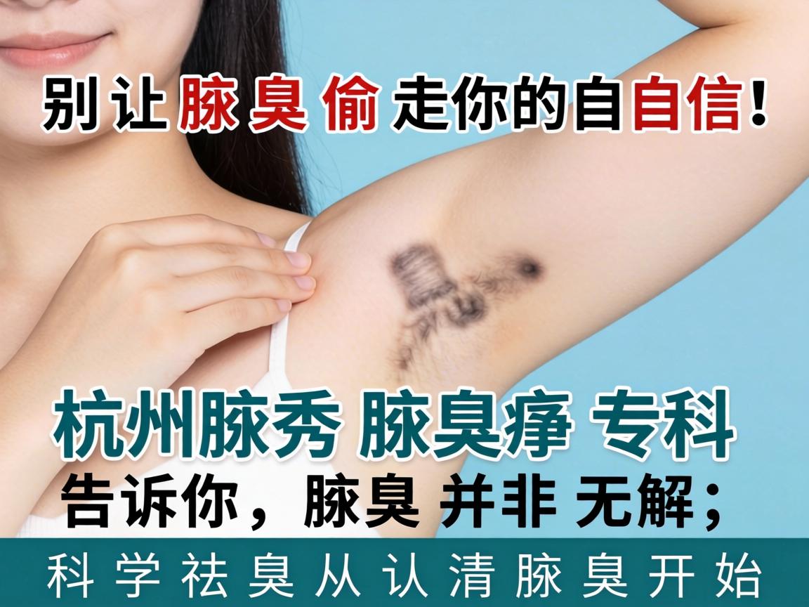 别让腋臭偷走你的自信！杭州腋秀腋臭专科告诉你，腋臭并非无解，科学祛臭从认清腋臭开始