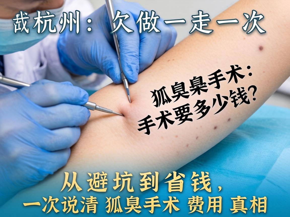 杭州做一次狐臭手术要多少钱？从避坑到省钱，一次说清狐臭手术费用真相
