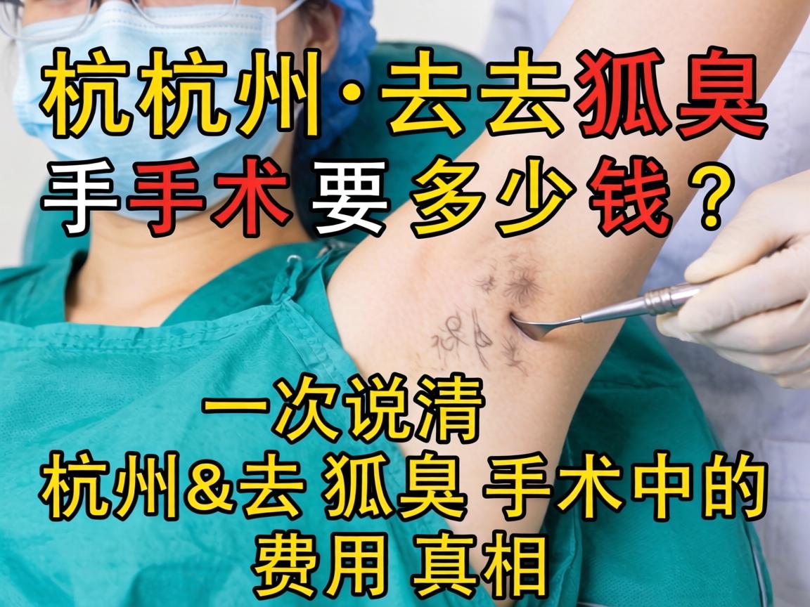 杭州去狐臭手术要多少钱？一次说清杭州去狐臭手术的费用真相