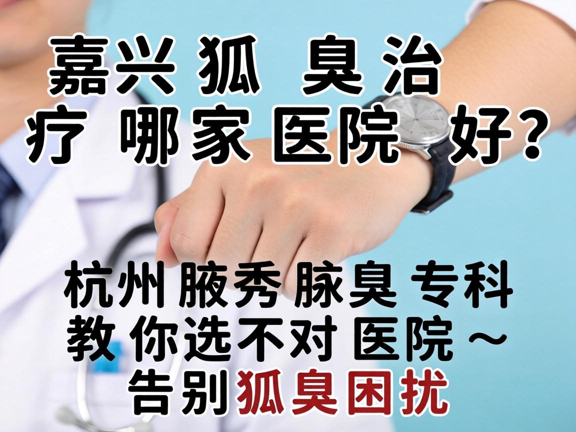 嘉兴狐臭治疗哪家医院好？杭州腋秀腋臭专科教你选对医院，告别狐臭困扰