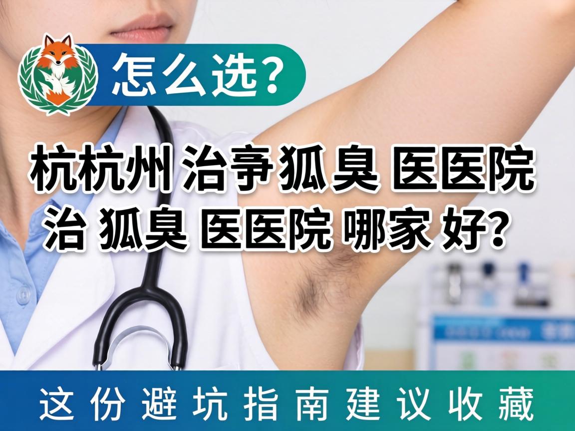 杭州治狐臭医院怎么选？治狐臭医院哪家好？这份避坑指南建议收藏