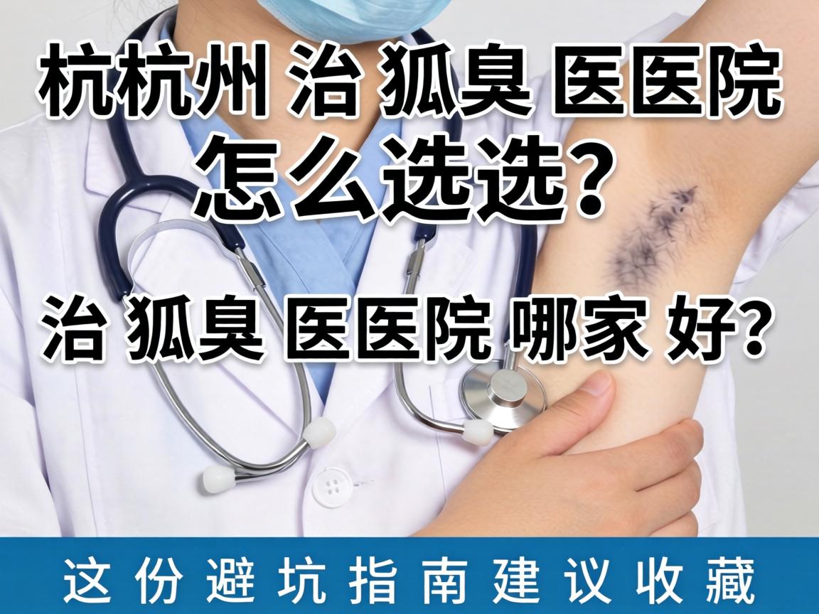 杭州治狐臭医院怎么选？治狐臭医院哪家好？这份避坑指南建议收藏