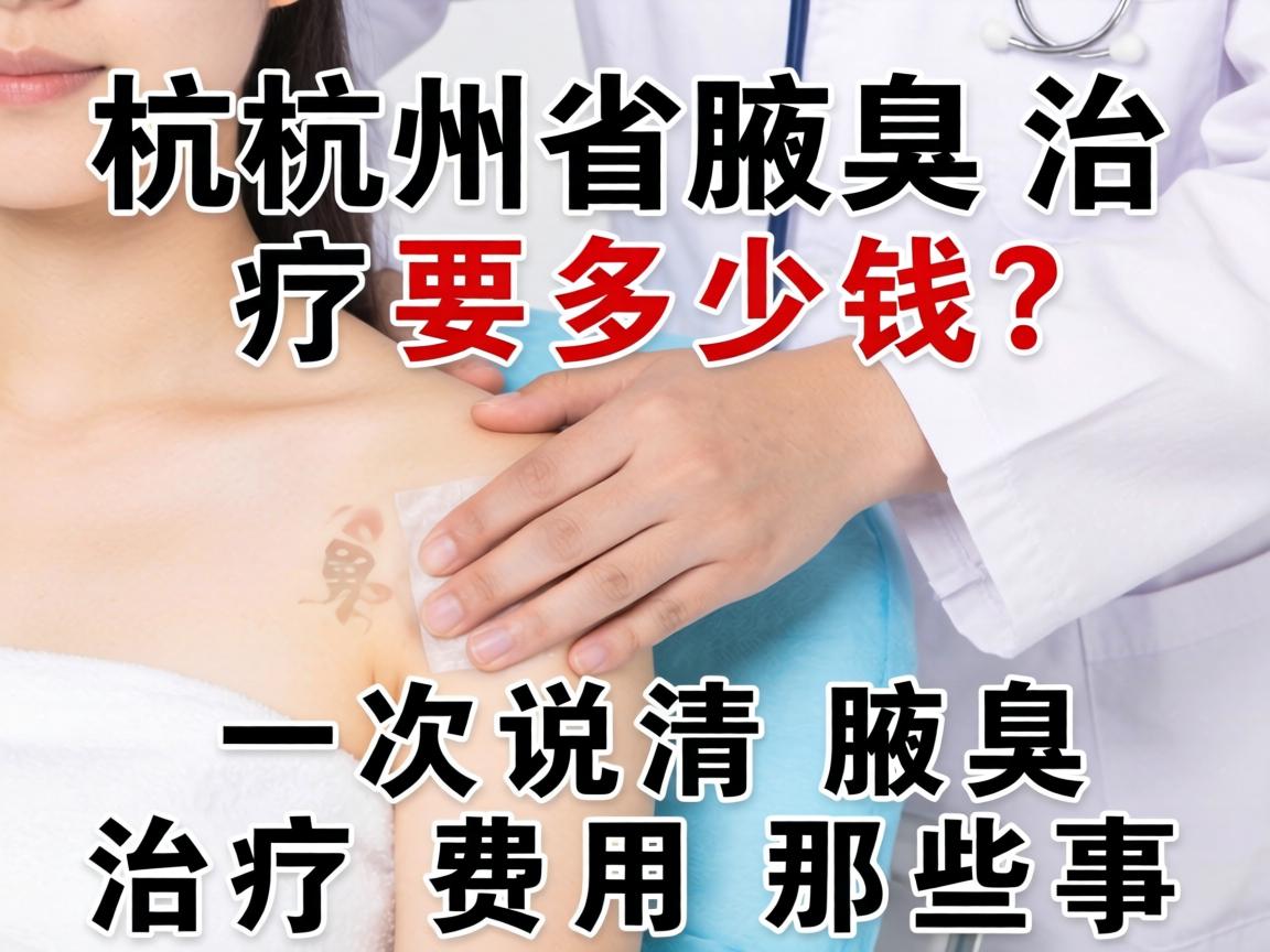 杭州腋臭治疗要多少钱？一次说清腋臭治疗费用那些事