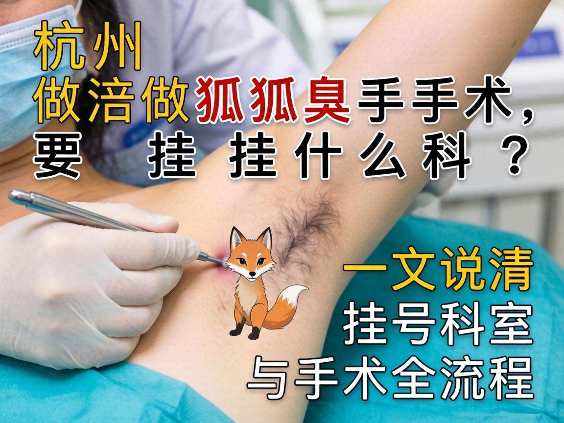 杭州做狐臭手术要挂什么科？一文说清挂号科室与手术全流程