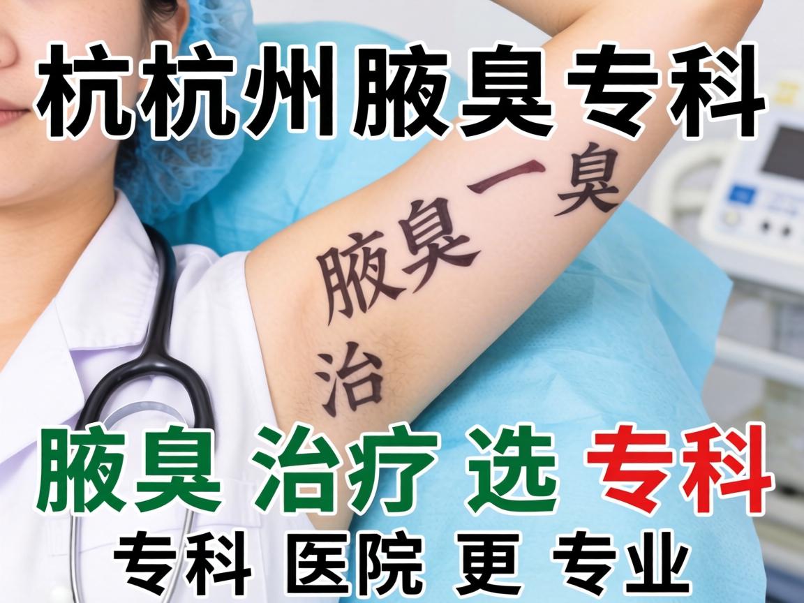 杭州腋臭专科，腋臭治疗选专科，专科医院更专业