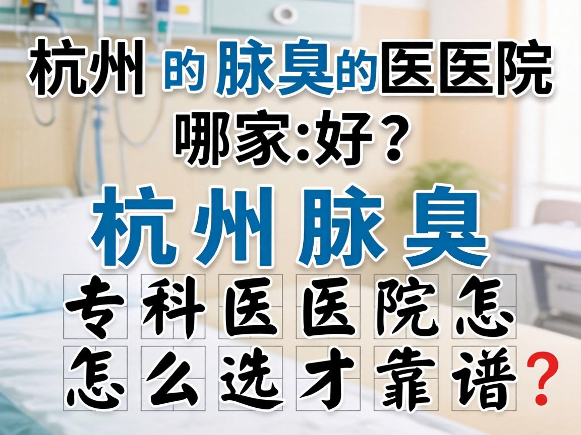 杭州腋臭医院哪家好？杭州腋臭专科医院怎么选才靠谱？