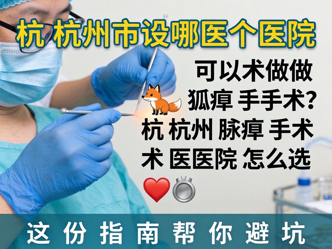 杭州市哪个医院可以做狐臭手术？杭州腋臭手术医院怎么选？这份指南帮你避坑