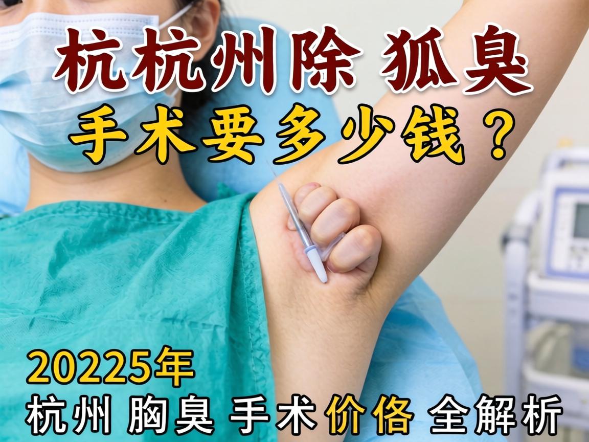 杭州除狐臭手术要多少钱？2025年杭州腋臭手术价格全解析