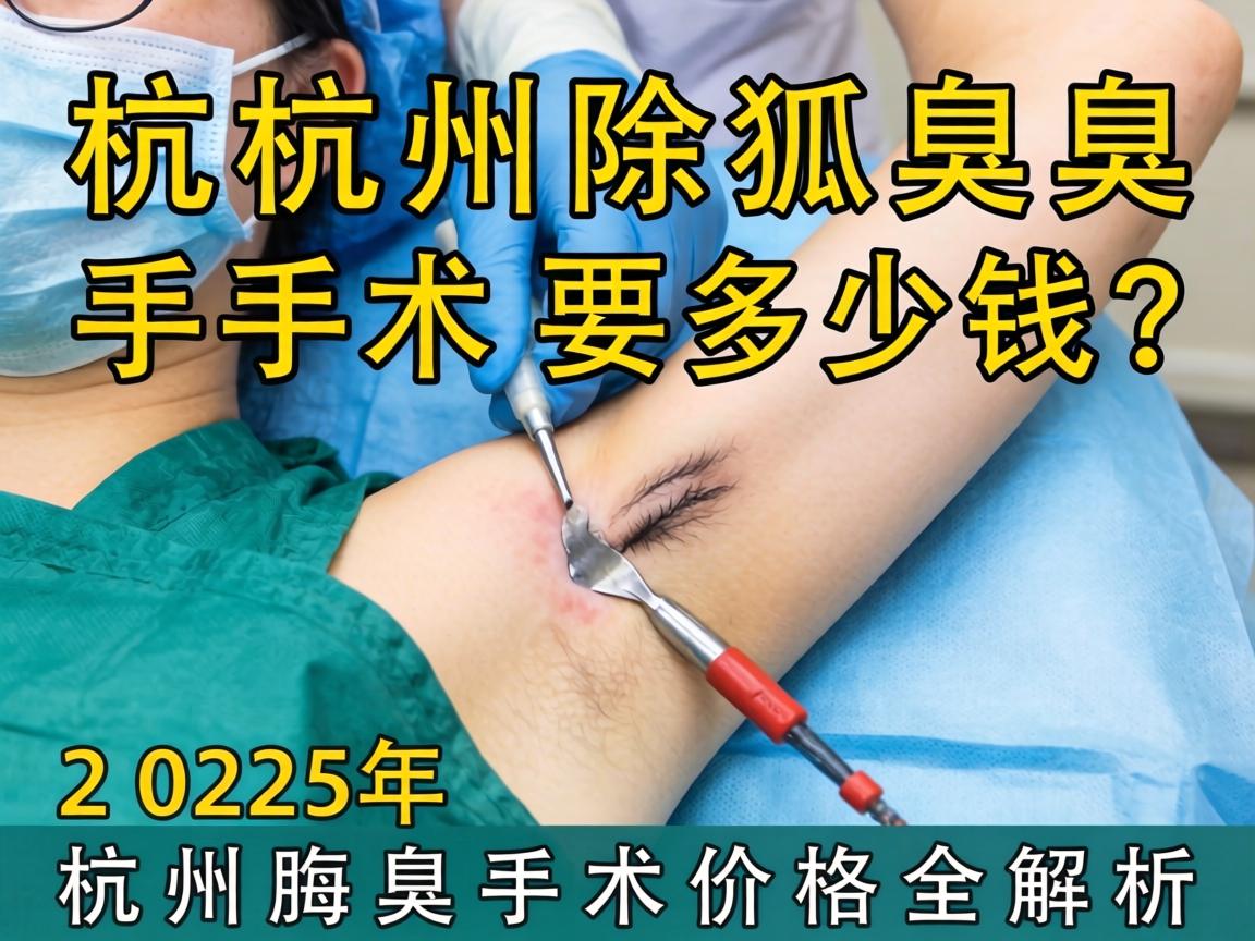 杭州除狐臭手术要多少钱？2025年杭州腋臭手术价格全解析