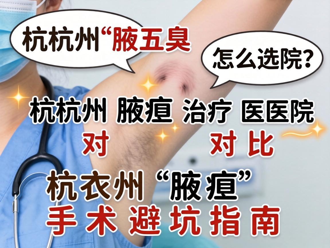 杭州腋臭医院怎么选？杭州腋臭治疗医院对比，杭州腋臭手术避坑指南