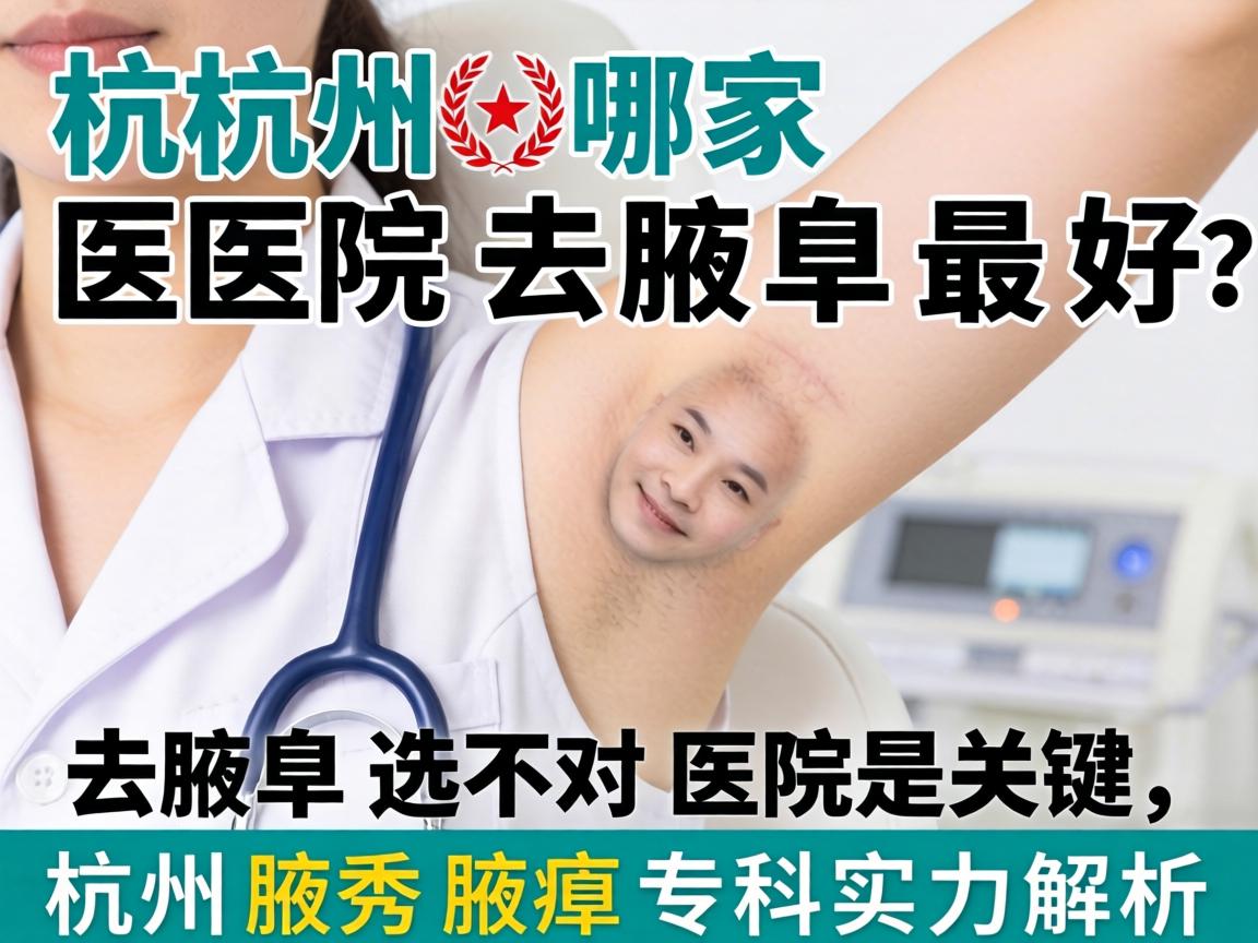 杭州哪家医院去腋臭最好？去腋臭选对医院是关键，杭州腋秀腋臭专科实力解析