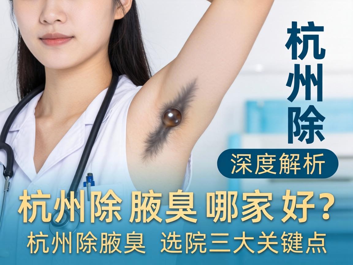 杭州除腋臭哪家好？深度解析杭州除腋臭选院三大关键点
