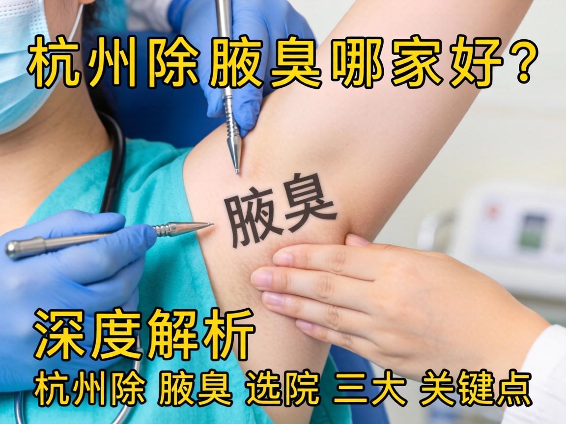 杭州除腋臭哪家好？深度解析杭州除腋臭选院三大关键点