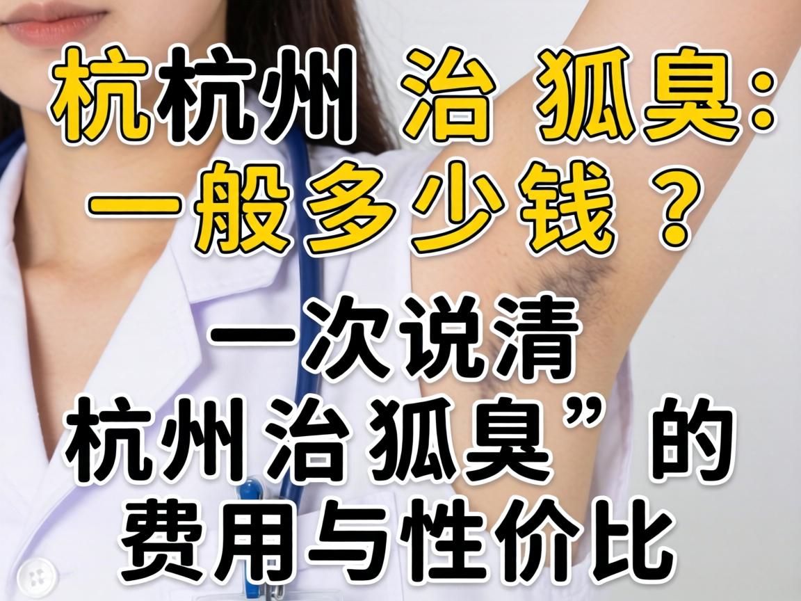 杭州治狐臭一般多少钱？一次说清杭州治狐臭的费用与性价比