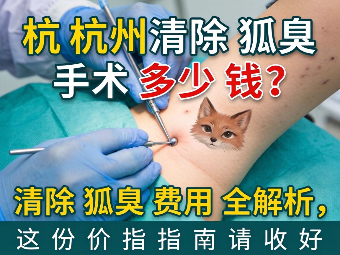 杭州清除狐臭手术多少钱？清除狐臭费用全解析，这份价格指南请收好
