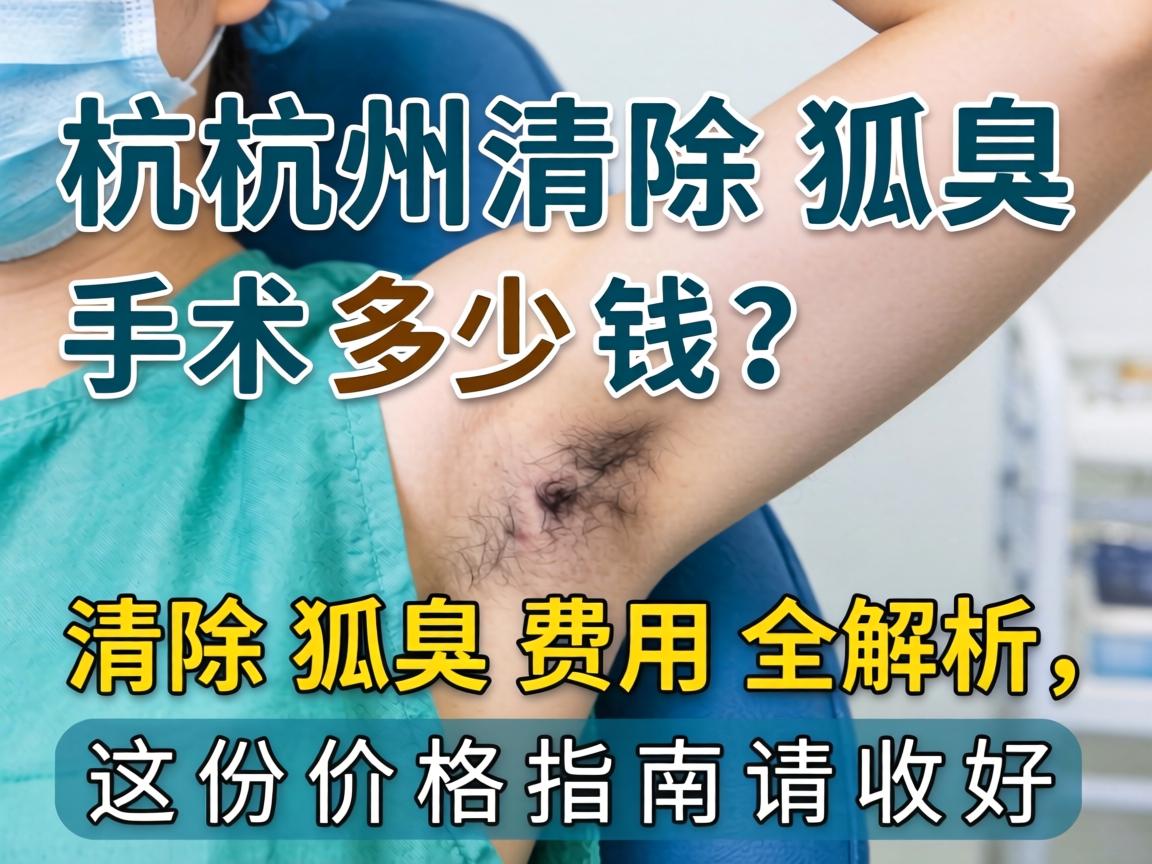 杭州清除狐臭手术多少钱？清除狐臭费用全解析，这份价格指南请收好