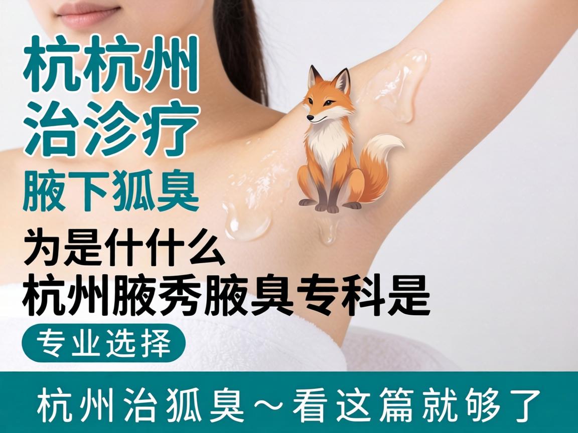杭州治疗腋下狐臭，为什么杭州腋秀腋臭专科是专业选择？杭州治狐臭，看这篇就够了
