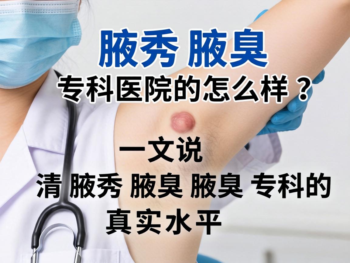 腋秀腋臭专科医院怎么样？一文说清腋秀腋臭专科的真实水平