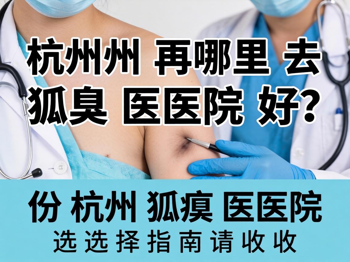 杭州哪里去狐臭医院好？这份杭州狐臭医院选择指南请收好