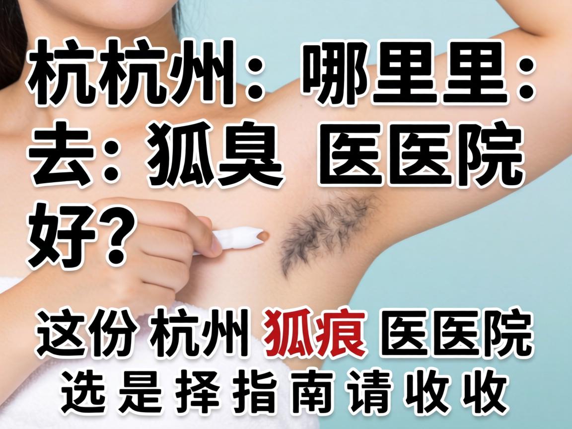 杭州哪里去狐臭医院好？这份杭州狐臭医院选择指南请收好