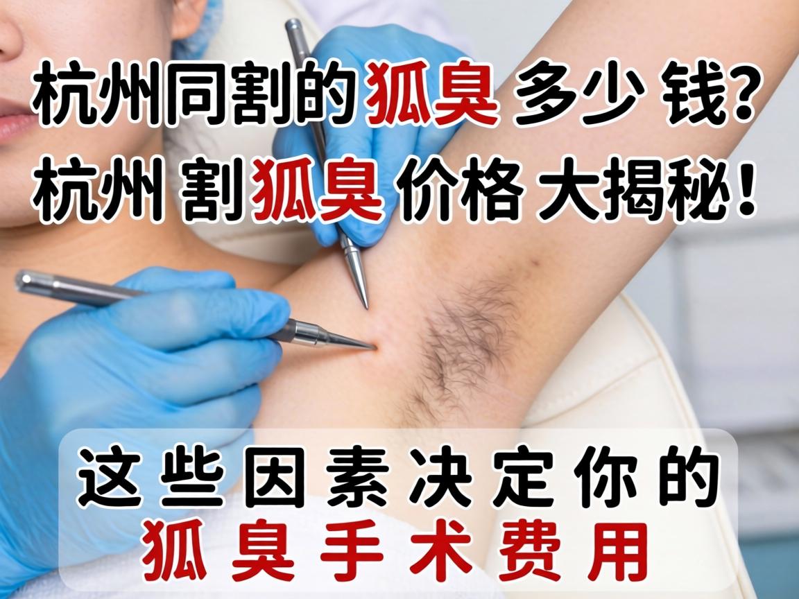 杭州割狐臭多少钱？杭州割狐臭价格大揭秘！这些因素决定你的狐臭手术费用