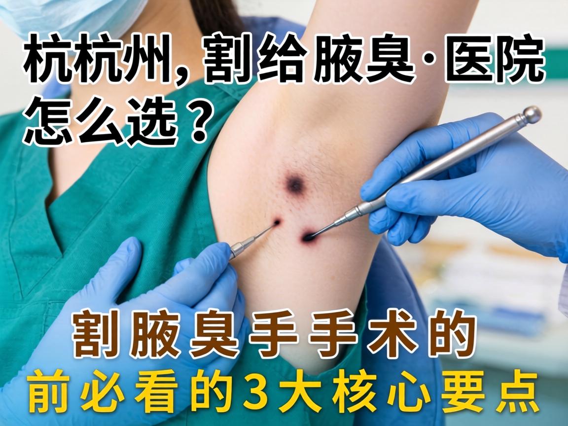 杭州割腋臭医院怎么选？割腋臭手术前必看的3大核心要点