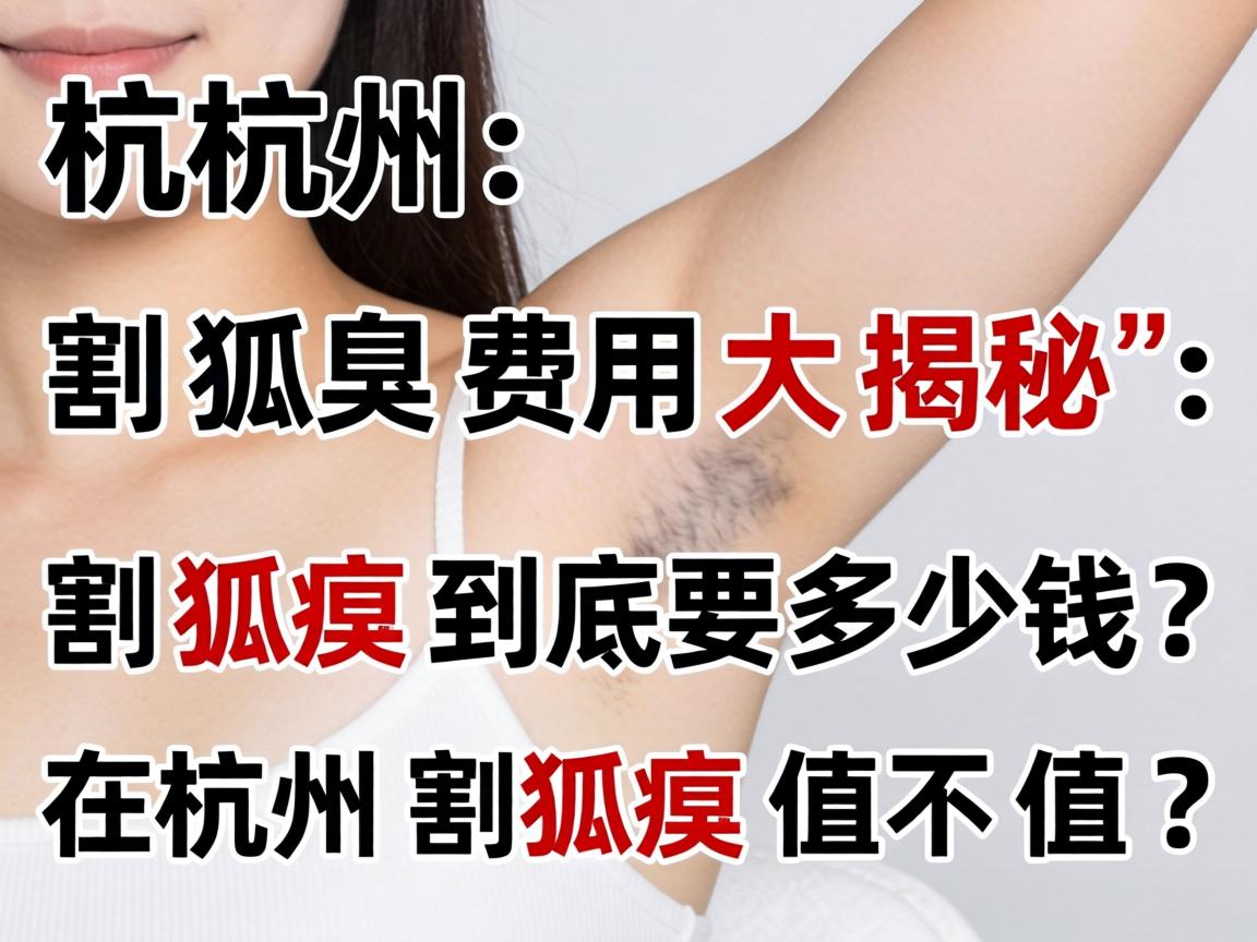杭州割狐臭费用大揭秘，割狐臭到底要多少钱？在杭州割狐臭值不值？